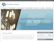 Tablet Screenshot of mcfaddenlighting.com